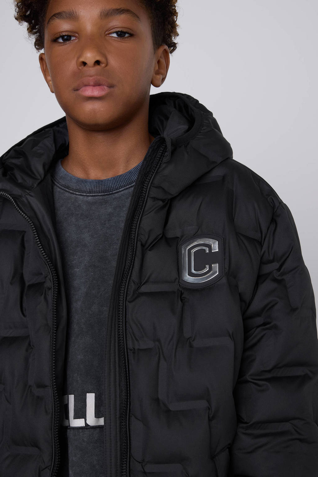 Coolcat Puffer Winterjas Jude met 3D Relief