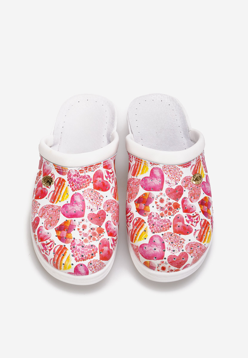 Sabots en cuir naturel multicolores Mecosta