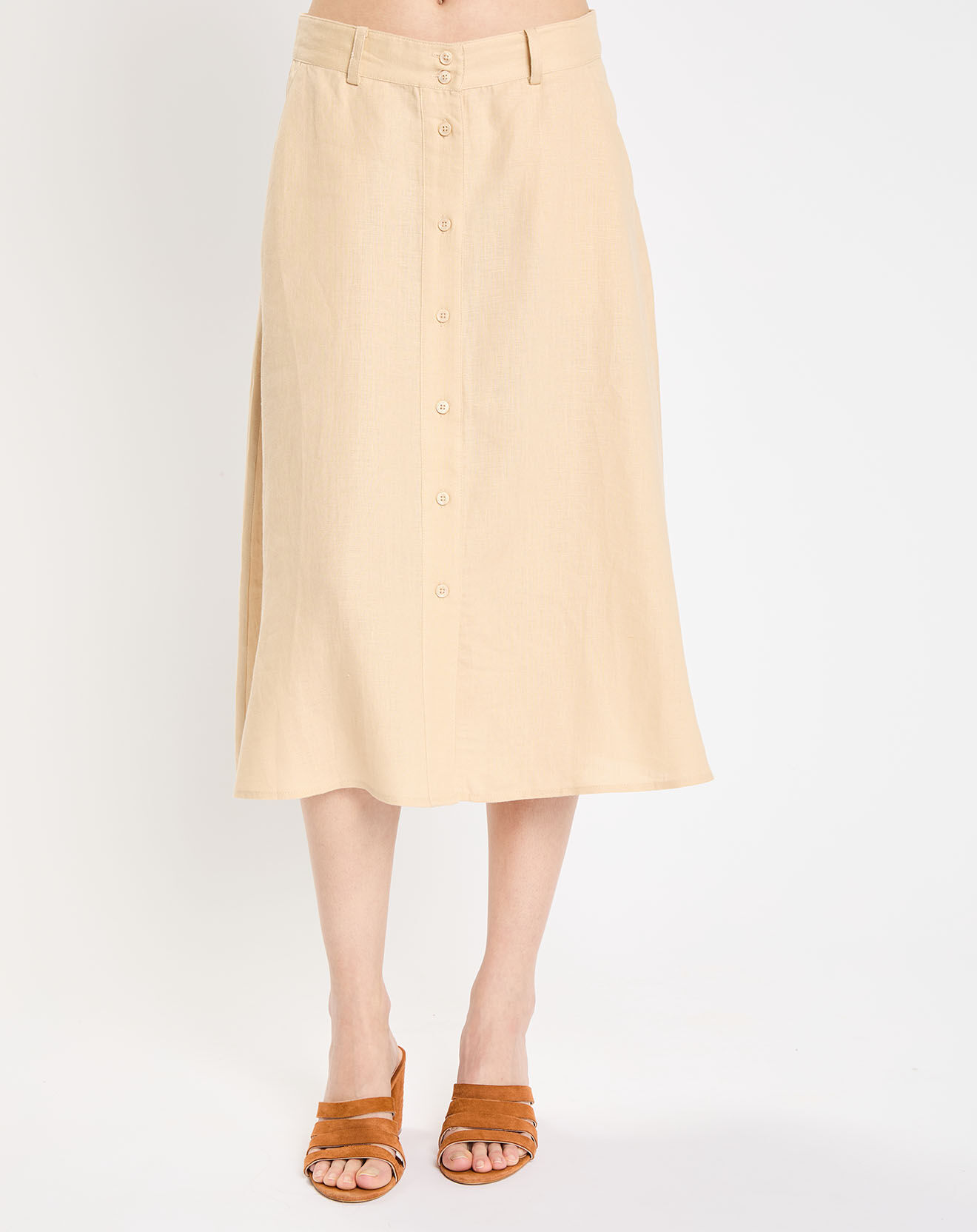 Jodhpur Jupe 100% Lin Rosy beige