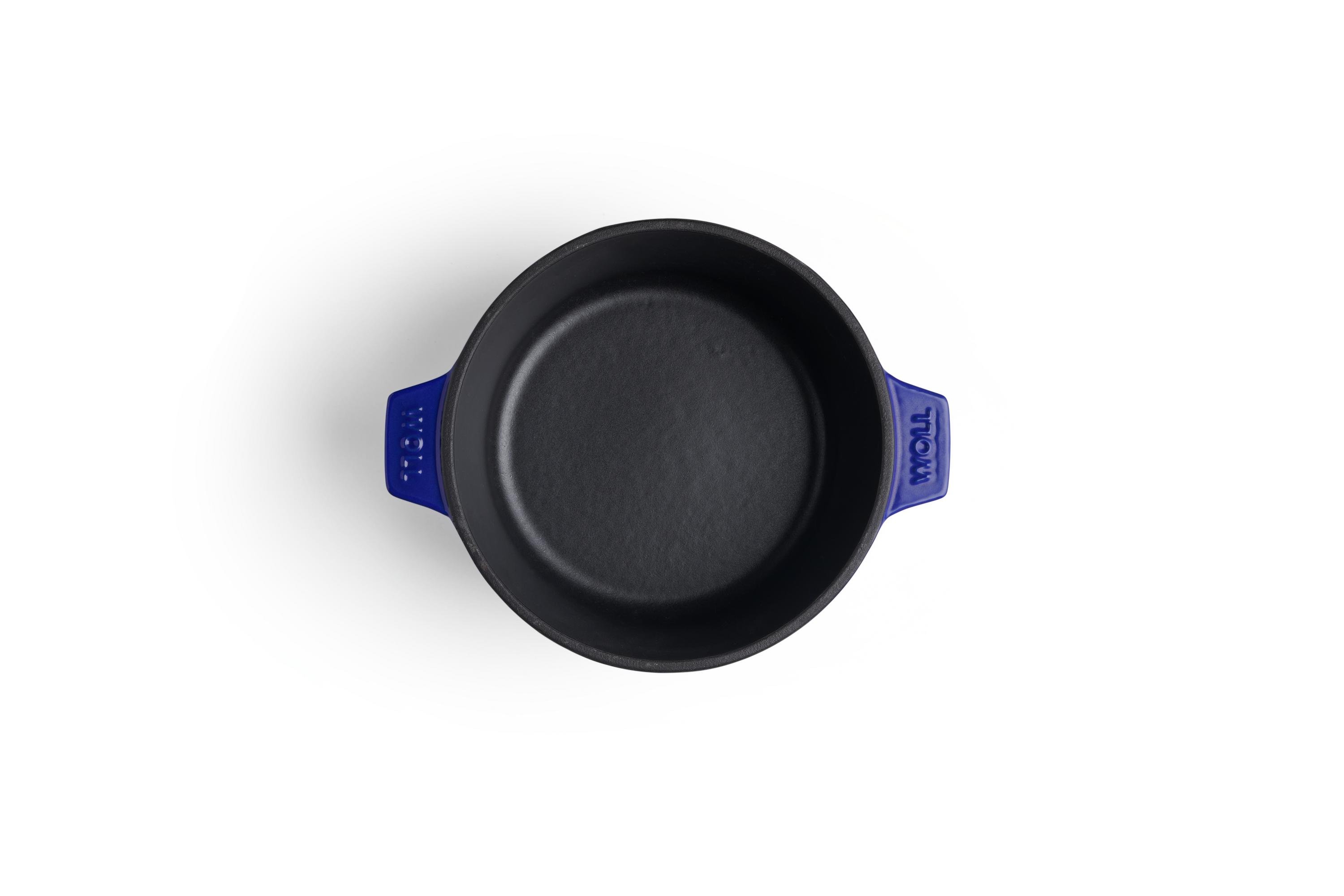 Iron Topf-Set, Ø 24 + 20 cm, mit Silikon-Untersetzer - Farbe: Cobalt Blue von WOLL