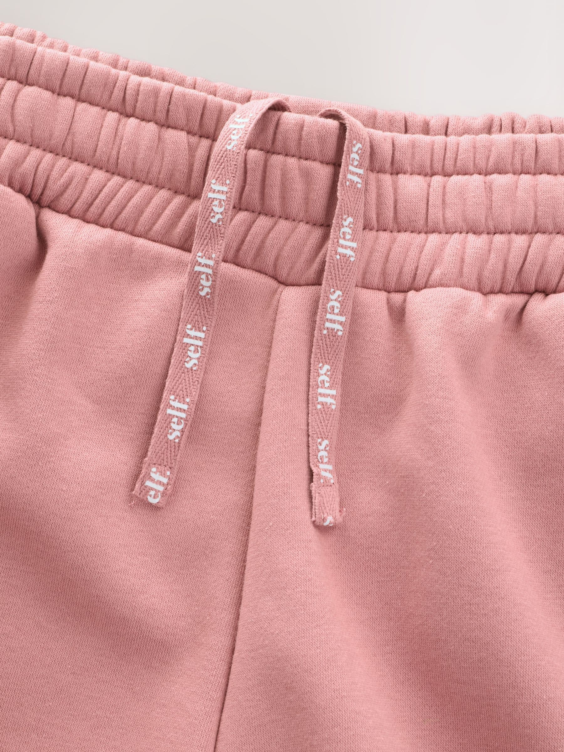 Roze - self. joggingbroek met wijde pijpen