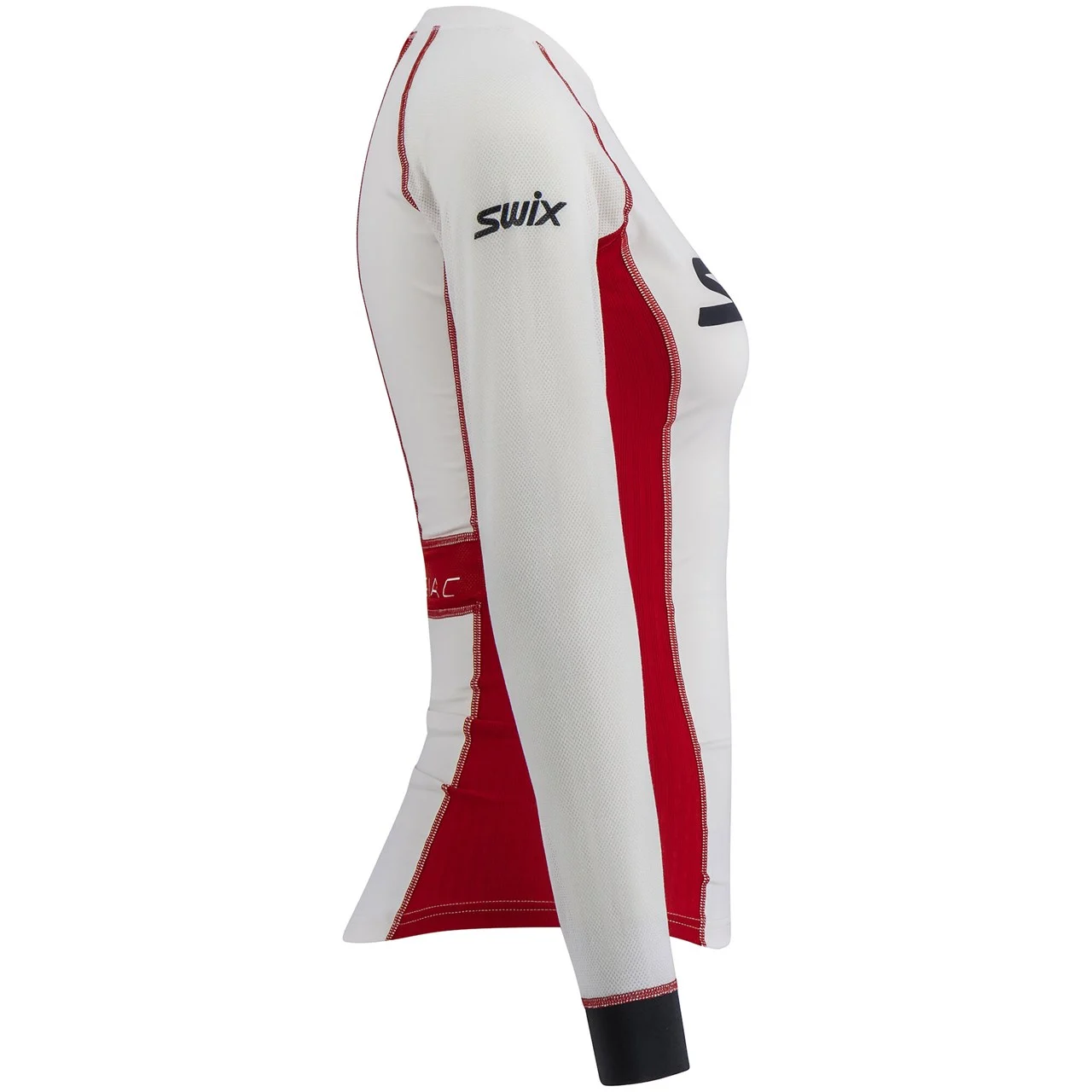 Triac Dry Breathe Long Sleeve Dame Bright White/Swix Red