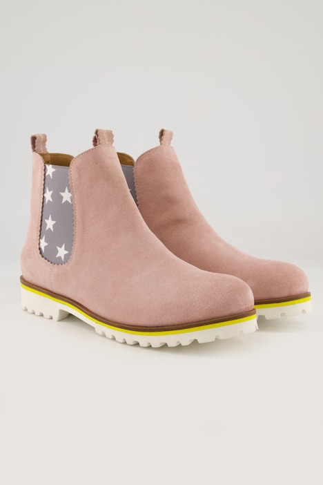 Chelseaboot, Stretcheinsatz, Sterne, Weite H