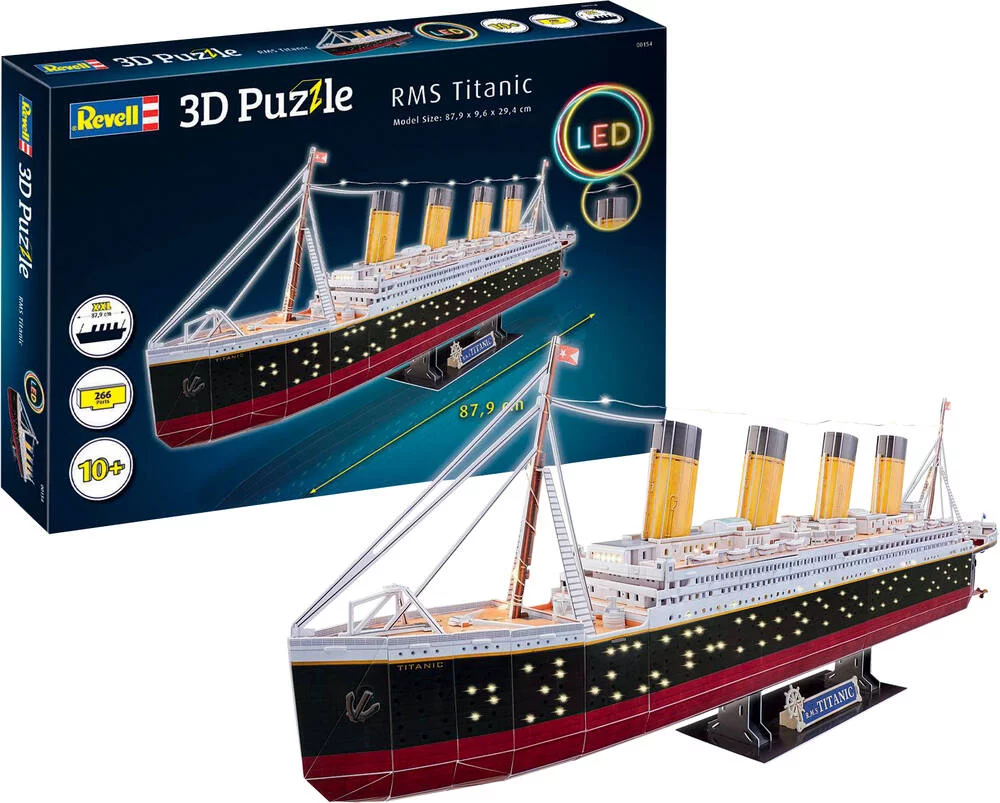 PUZZLE 3D - RMS TITANIC LED  266 PIECES