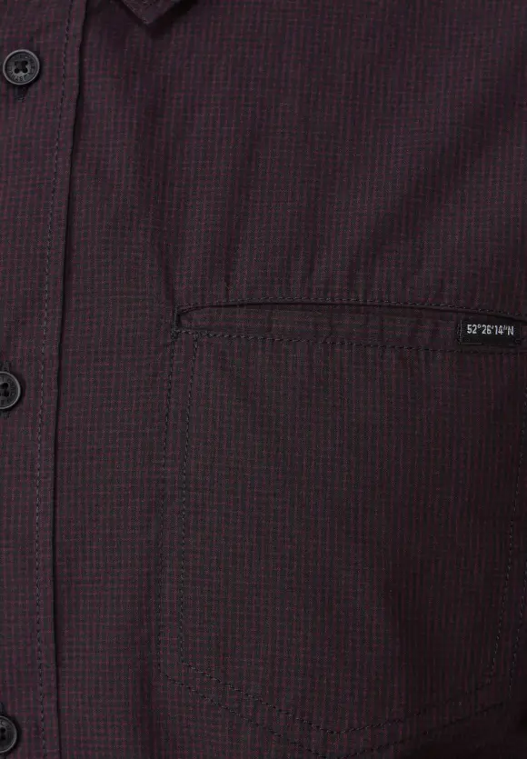Cooles Baumwollhemd - ink red