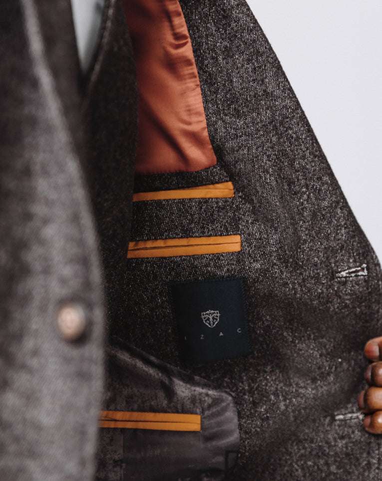 Veste tweed chocolat 