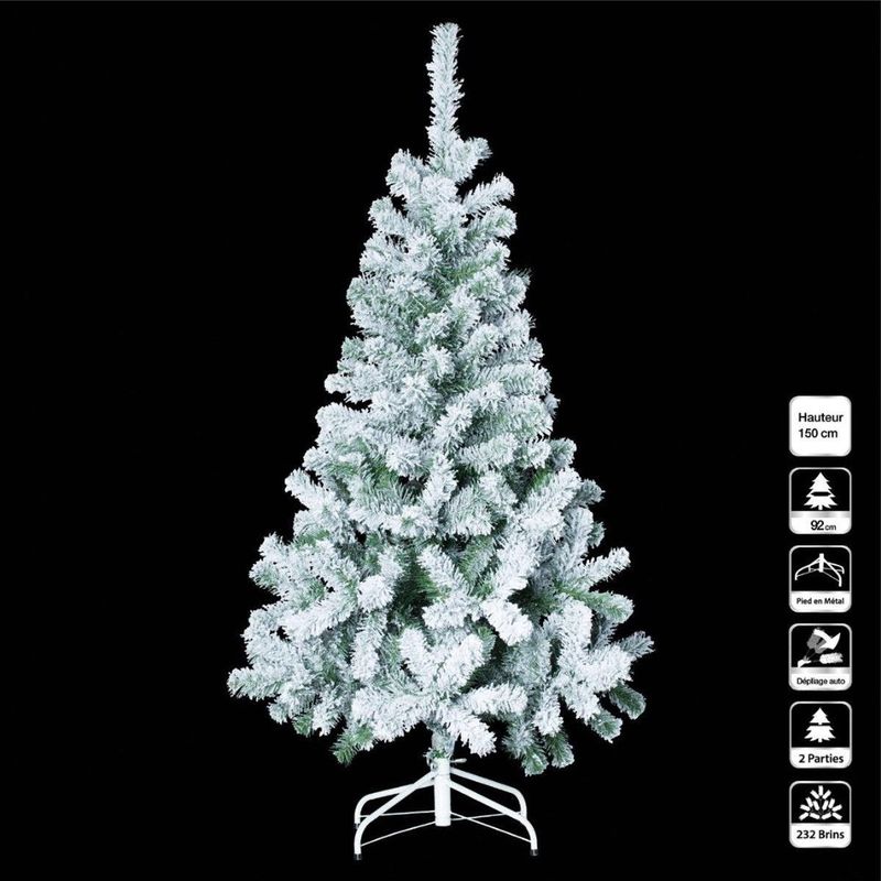 Feeric - Snow Effect - Kerstboom - Wit - 150 Cm