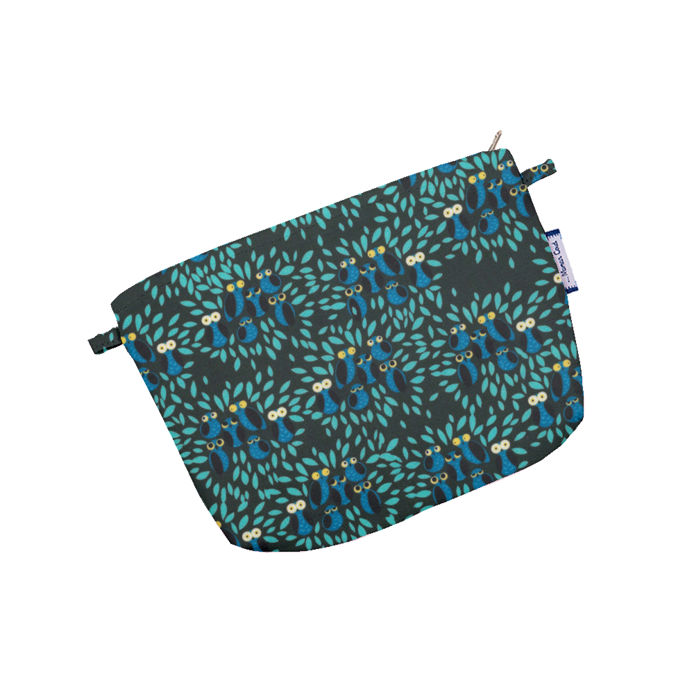 Mini Pochette Tissu Chouettes