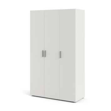 Kledingkast Pisa 3 deurs wit houtnerf 200x118x50 cm