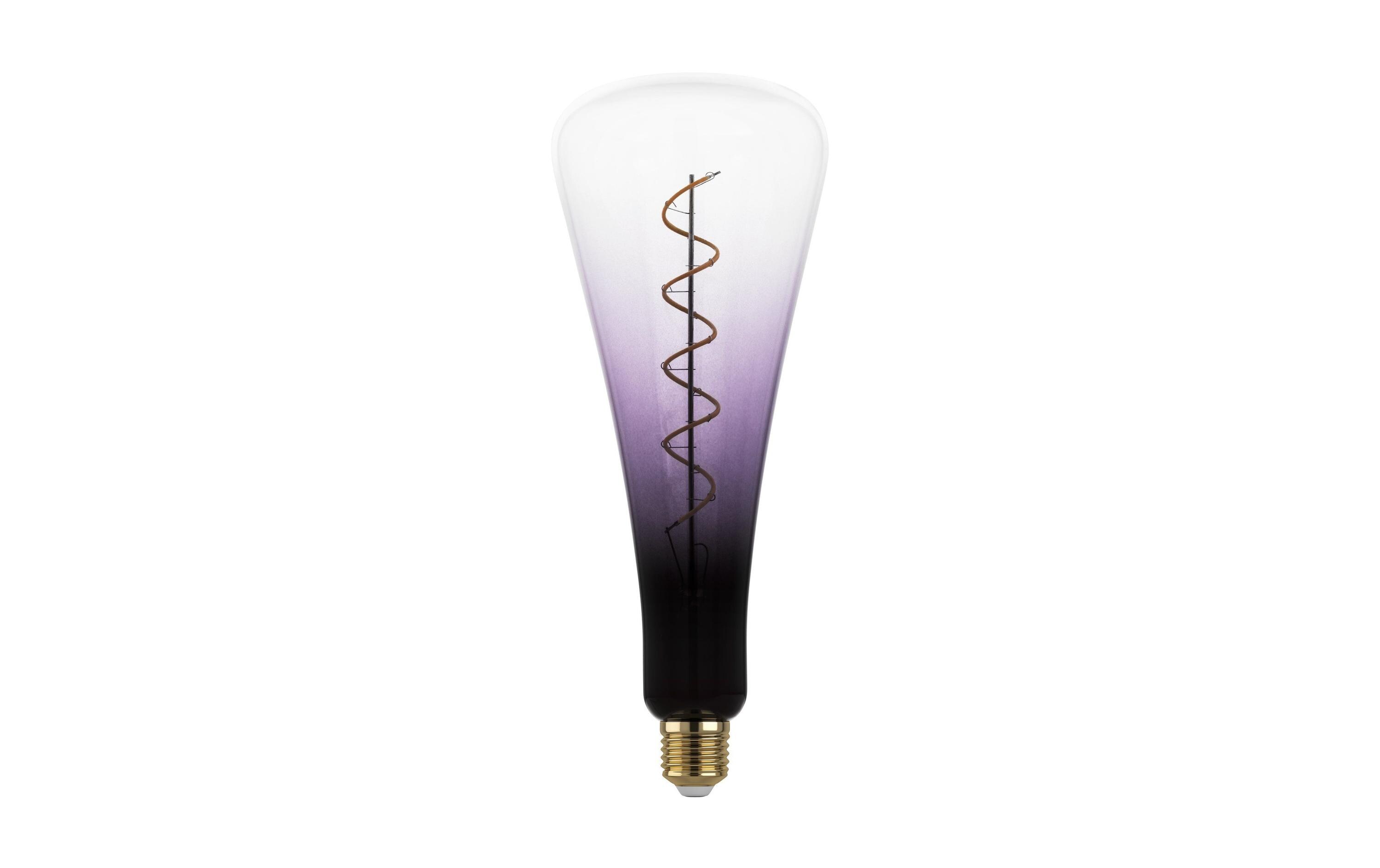 Lampe 4 W E27 Schwarz-Transparent-ViolettLampe mit warmweissem Farbton