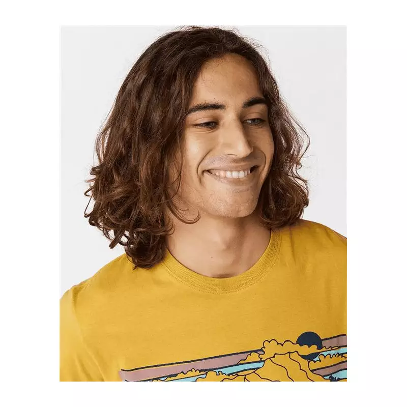 Teeshirt RIPCURL Down The Line Stripe S/S Tee Mustard Gold