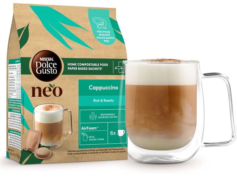 NEO by Nescafé Dolce Gusto Pods und Sachets Cappuccino 6 Po Pods und Sachets für die Nescafé Dolce Gusto NEO Kaffeemaschine von Delonghi