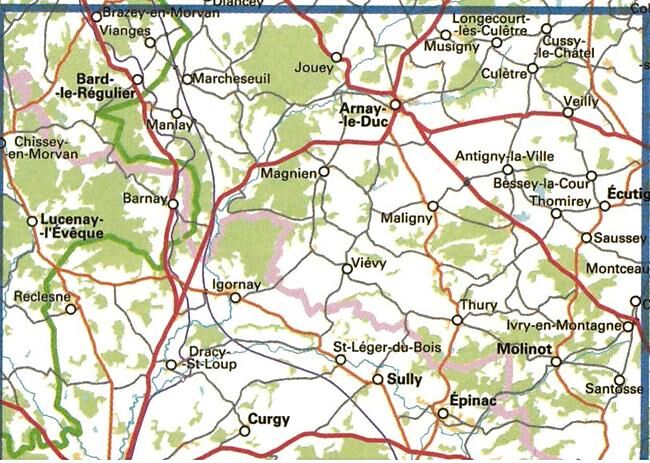 IGN - 2924 SB ARNAY LE DUC EPINAC 1 25 000
