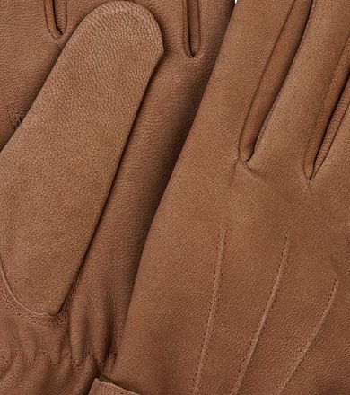 Profuomo Handschoenen Wol Camel Leer PPVG30004D-G kopen