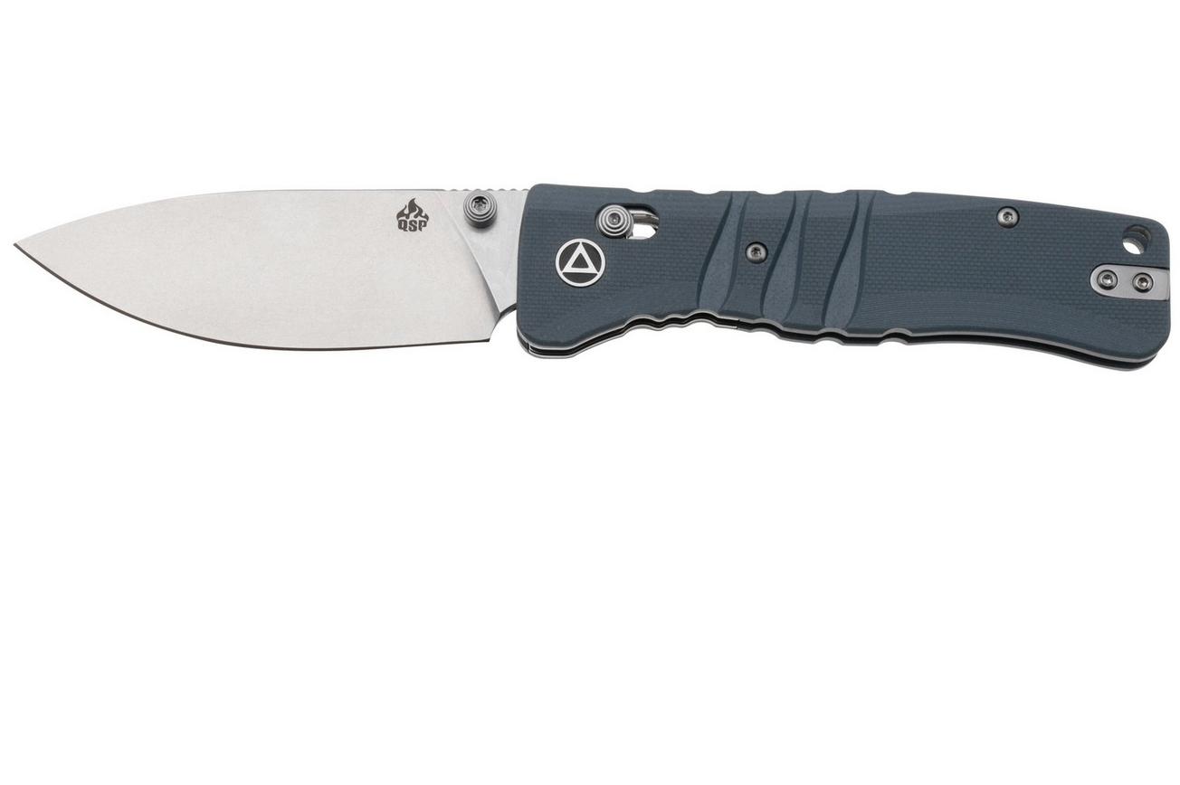 QSP Knife Ripley QS160-B1 Stonewashed 14C28N Gray G10, zakmes, Keanu Alfaro design