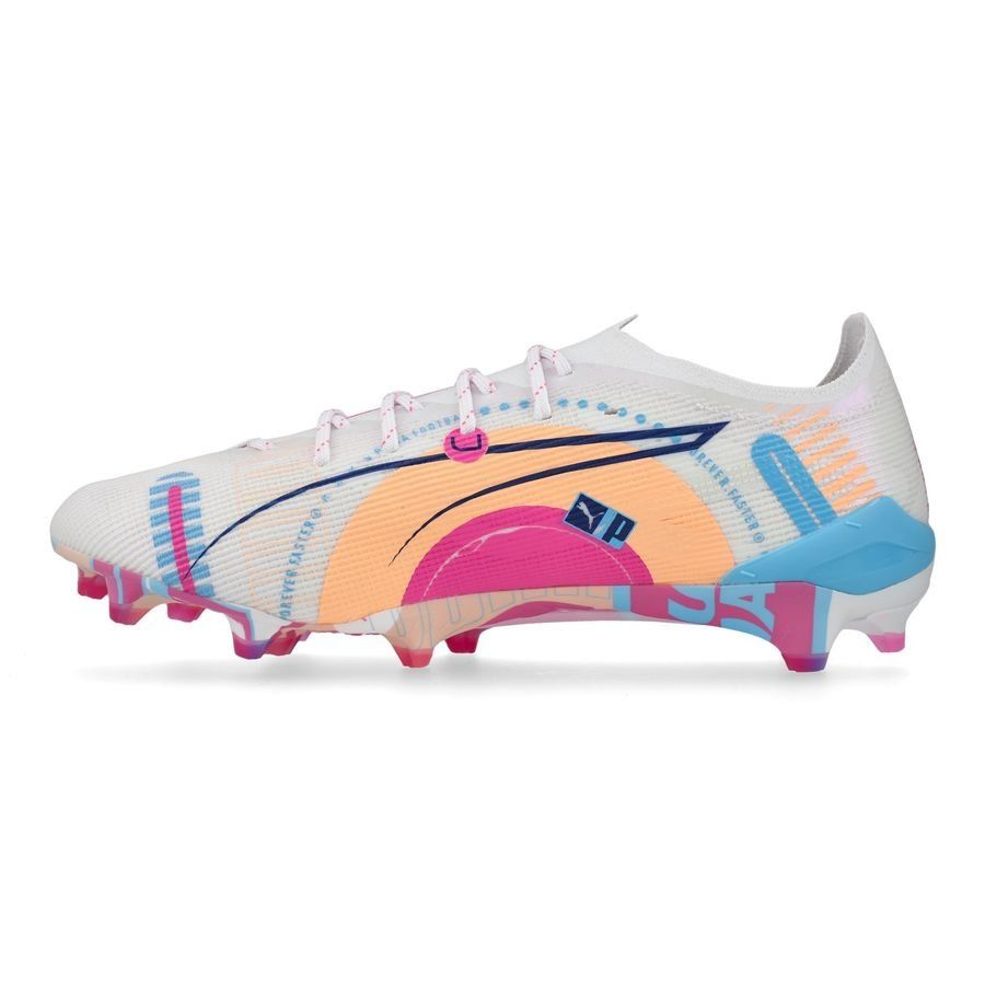 PUMA Ultra 5 Ultimate FG Volume Up - Blanc/Bleu/Poison Pink/Fizzy Melon