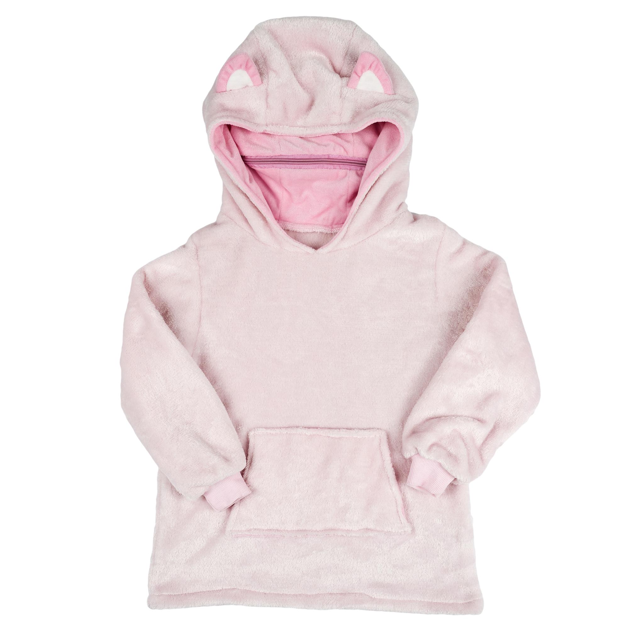 PELUCHE SWEAT A CAPUCHE ENFANT ROSE