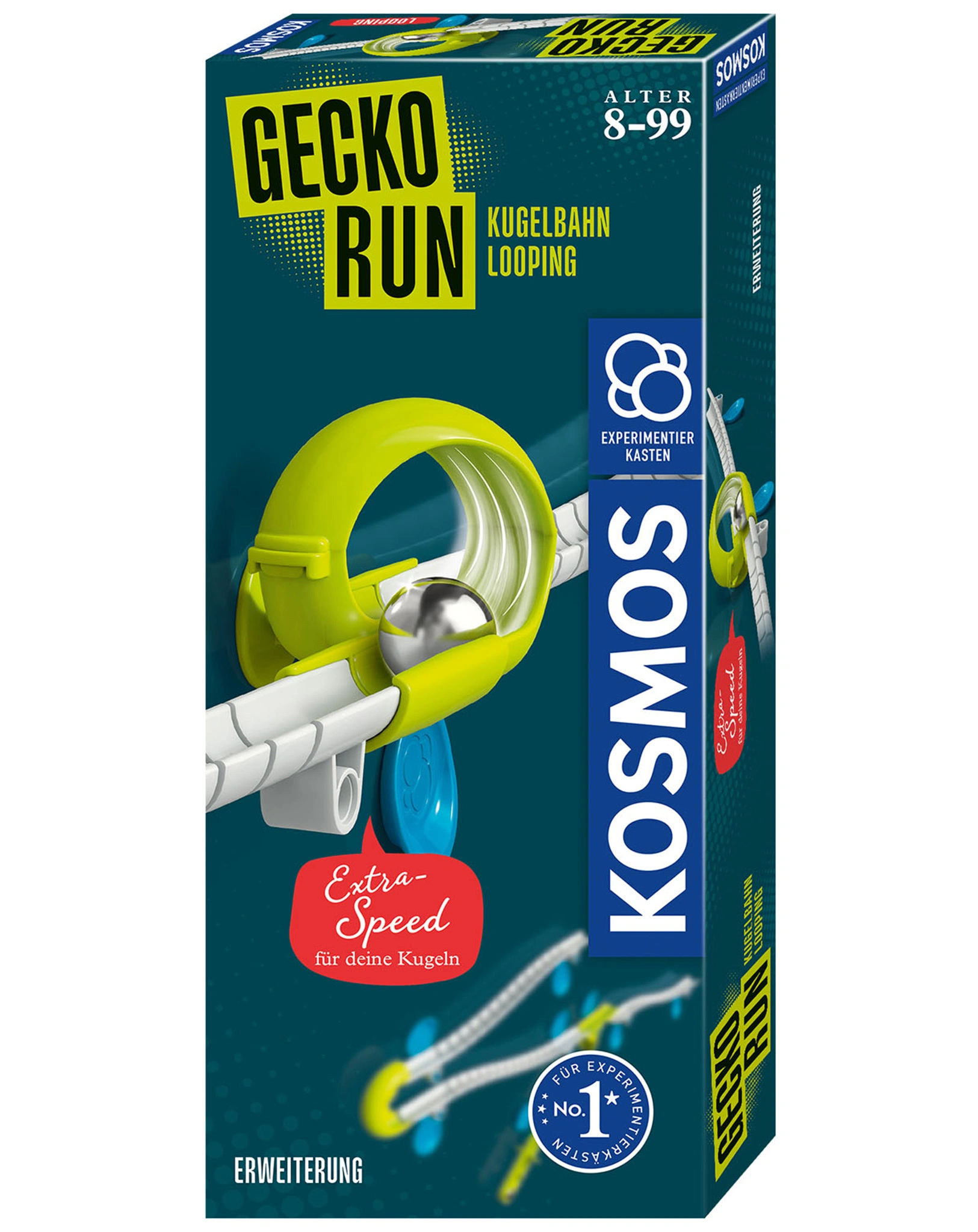 Kugelbahn-Erweiterung GECKO RUN - LOOPING in bunt