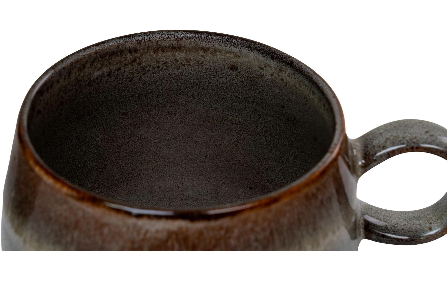 Teetasse Selma 4 Stück, Braun/GrauKeramiktassen-Set