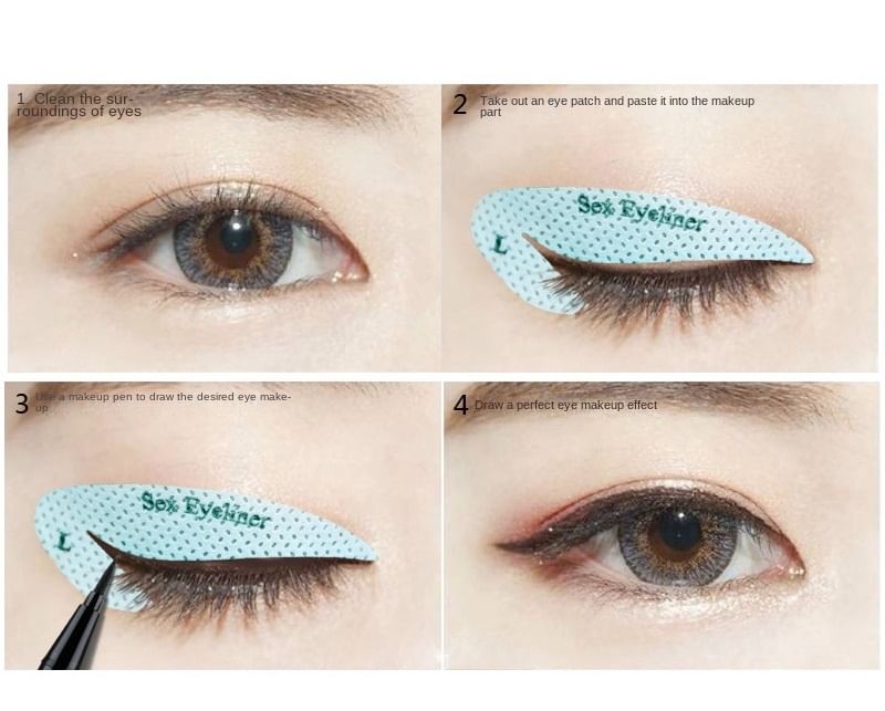 Jericoure - Oogschaduw / Eyeliner Make-up Sticker Stencil (Diverse Ontwerpen)