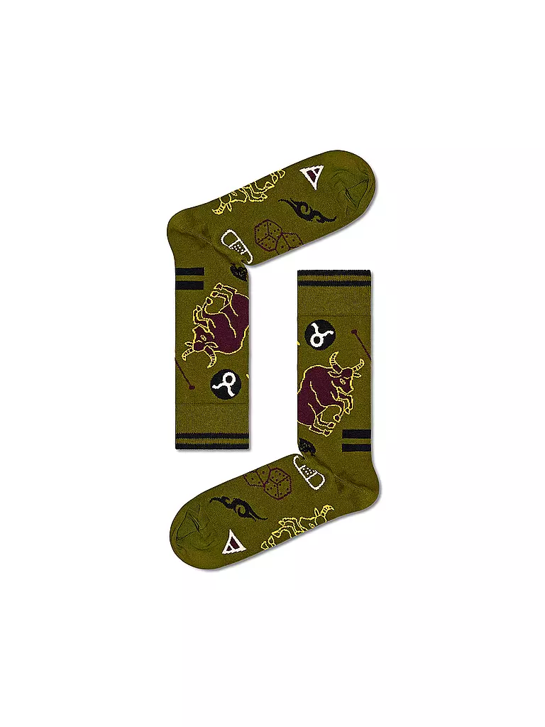 HAPPY SOCKS Herren Socken 41-46 STIER dark green dunkelgrün