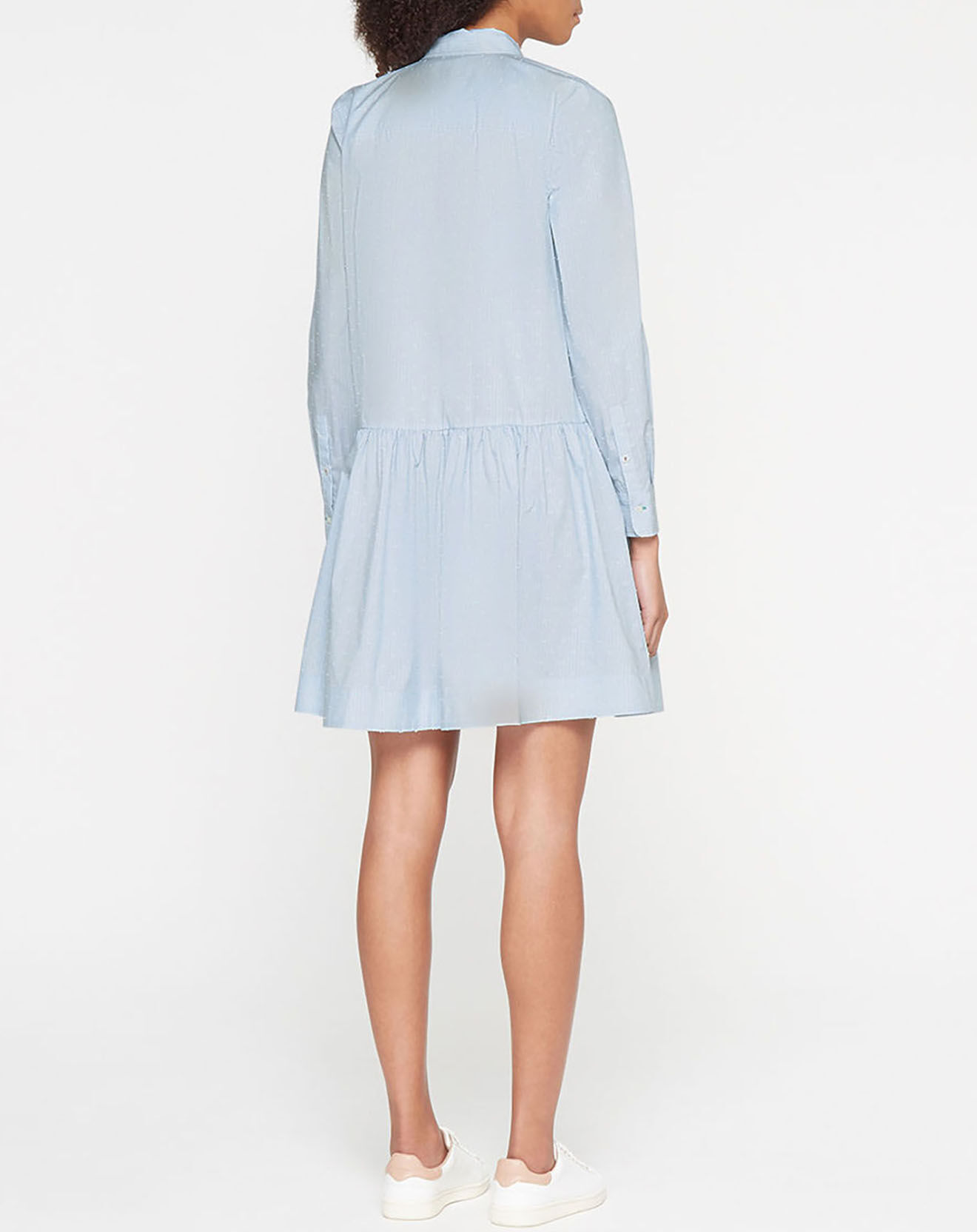 Tommy Hilfiger Robe chemise en popeline dobby bleu clair