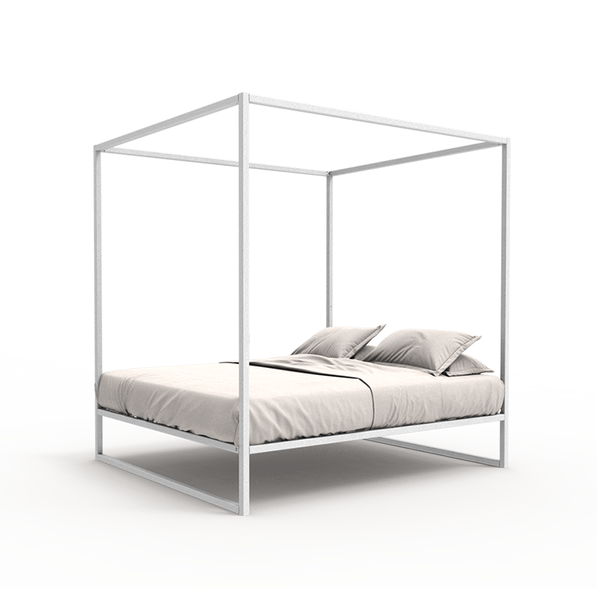 Hemelbed bedframe °02 | Wit 160 x 220 cm