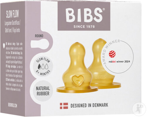 Bibs Biberon Tétines Latex Duopack Slow 2 Pièces