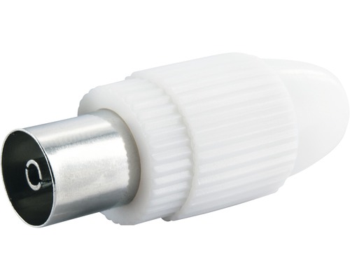 Coaxiale aansluiting IEC schroefaansluiting wit Schwaiger KST21601