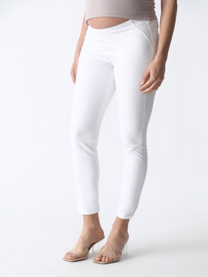 Calça jegging de maternidade - Branca
