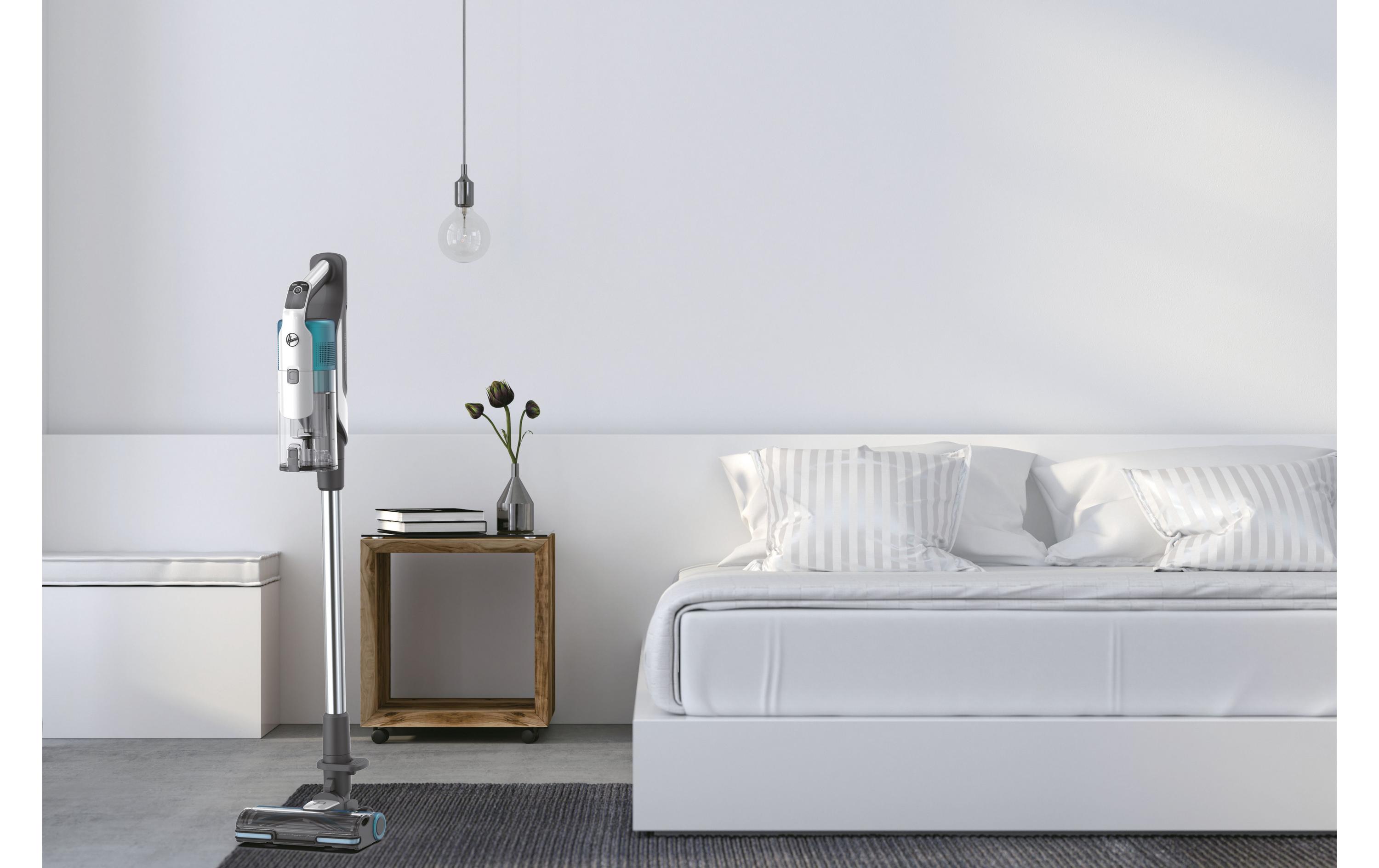 Akku-Hand- und Stielsauger HF9 Grau/Türkis<br>Kabelloser Staubsauger HF910P 011 mit Anti-Twist Technologie