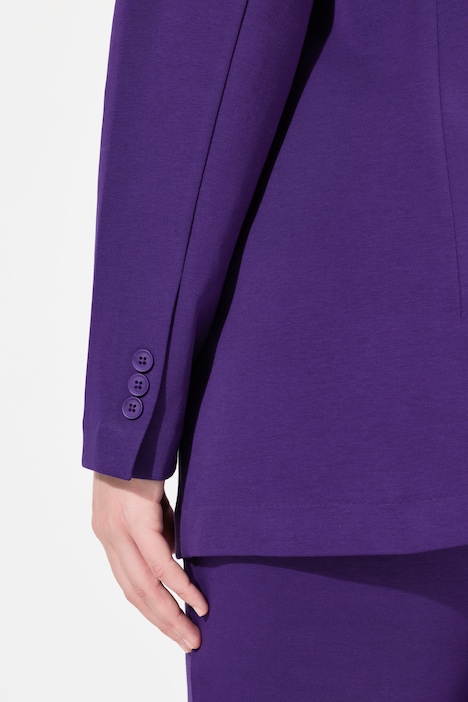 Blazer, Punto di Roma, A-Linie, Reverskragen, Stretch