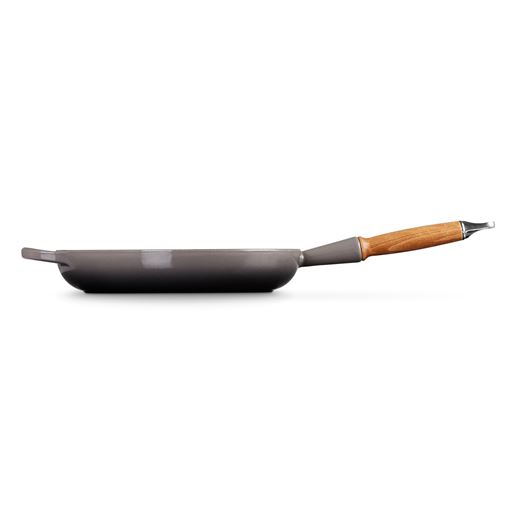 Le Creuset Signature Træhåndtags Stegepande, Flint, Ø28 cm
