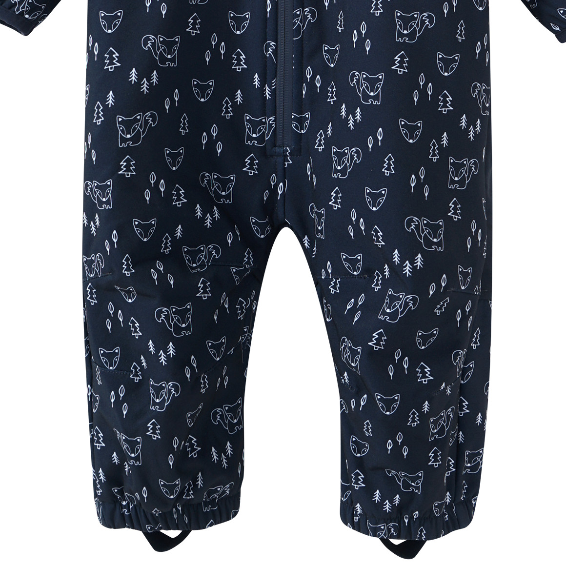 Topomini Baby Winter-Softshelloverall mit Fuchs-Allove dunkelblau