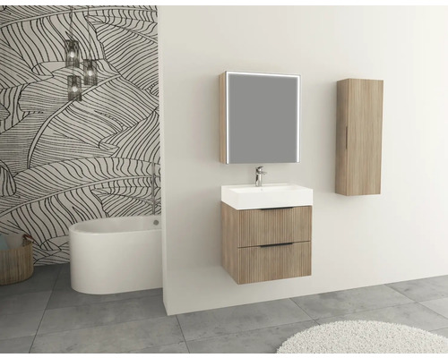 Jungborn wastafelmeubel QUATTRO BxHxD 60 x 50 x 46 cm Frontkleur tabak eiken mat 55693