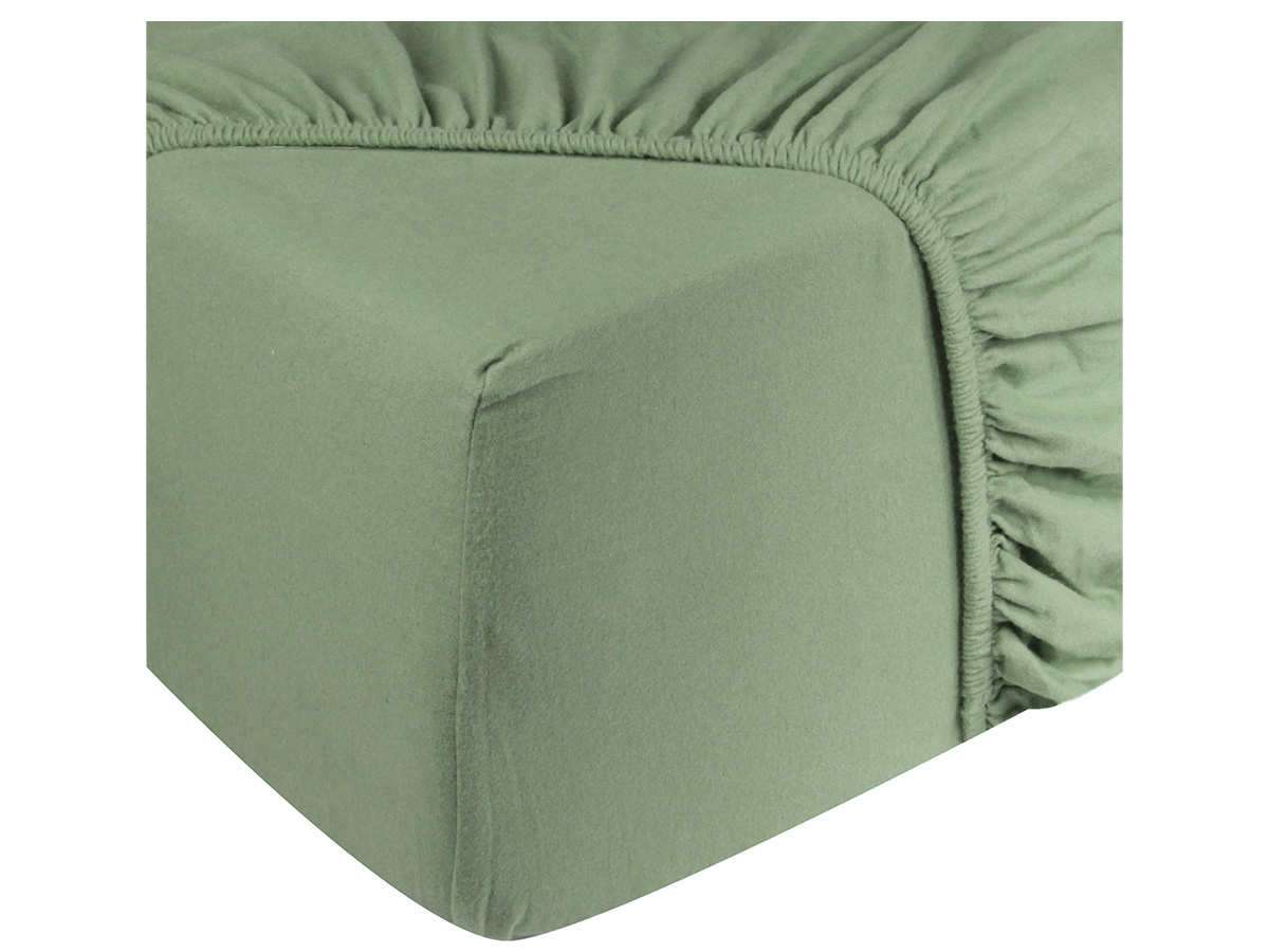 DoubleDry Jersey 140 x 200 cm hoeslaken - Old Green