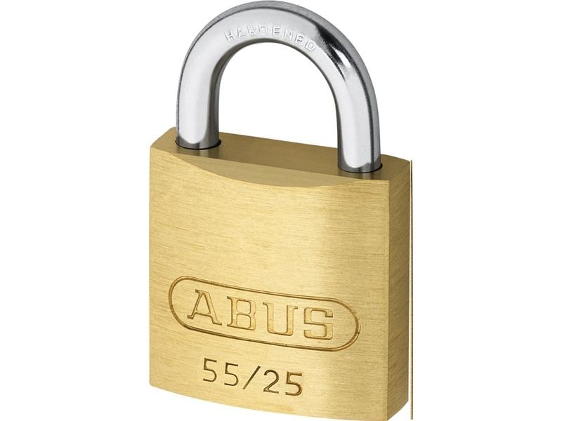 Abus Vorhängeschloss 55/25 Gold Messing Vorhangschloss mit Basisschutz