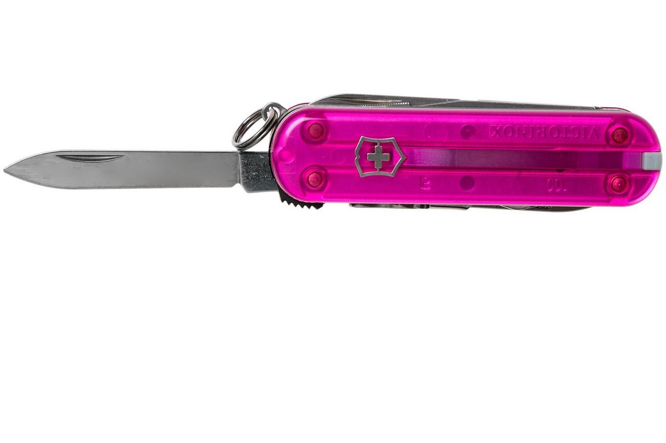 Victorinox Nail Clip 580 transparant roze 0.6463.T5 Zwitsers zakmes