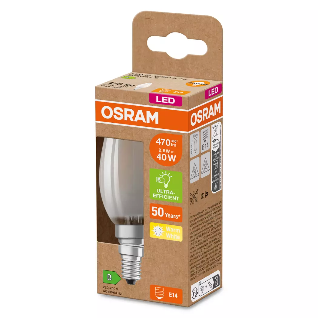 LED-Kerze E14/2,5 Watt/Energie B