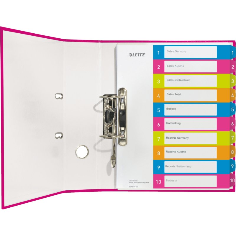 Intercalaires en plastique WOW, numéroté, A4, 1-10
