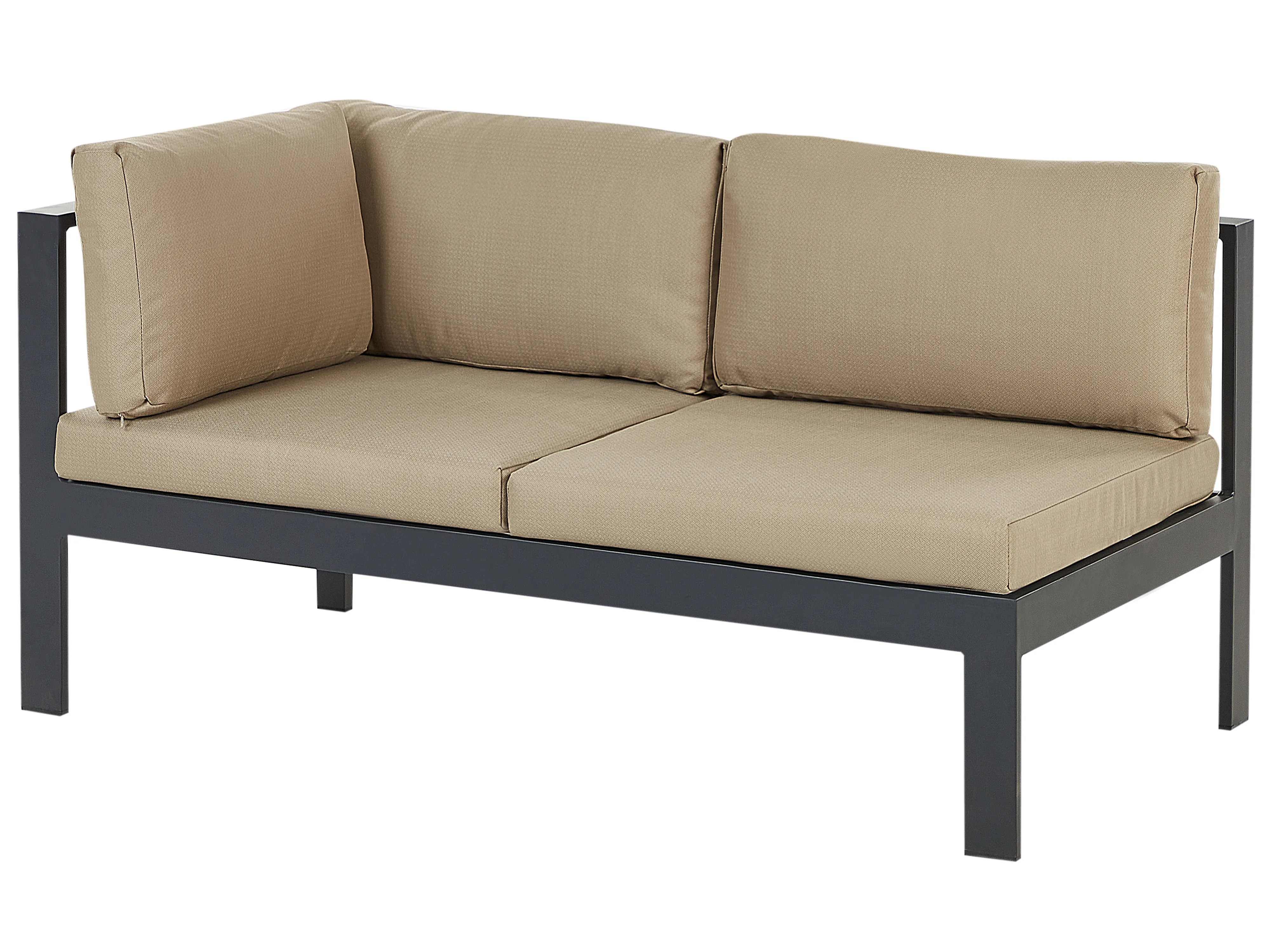 Tuin hoekloungeset met tafel 5-zits MESSINA linkszijdig Metaal Zandbeige