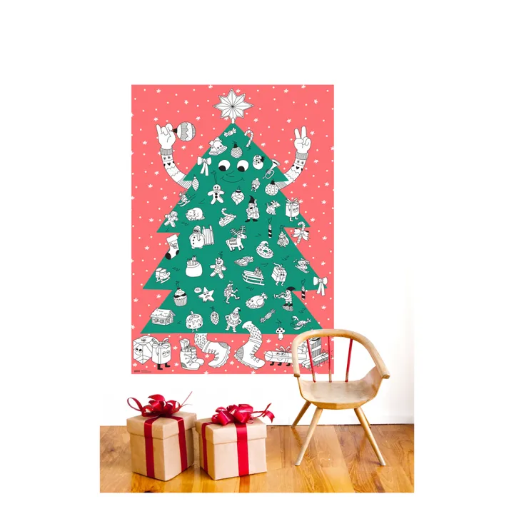 Omy Poster géant à colorier Sapin