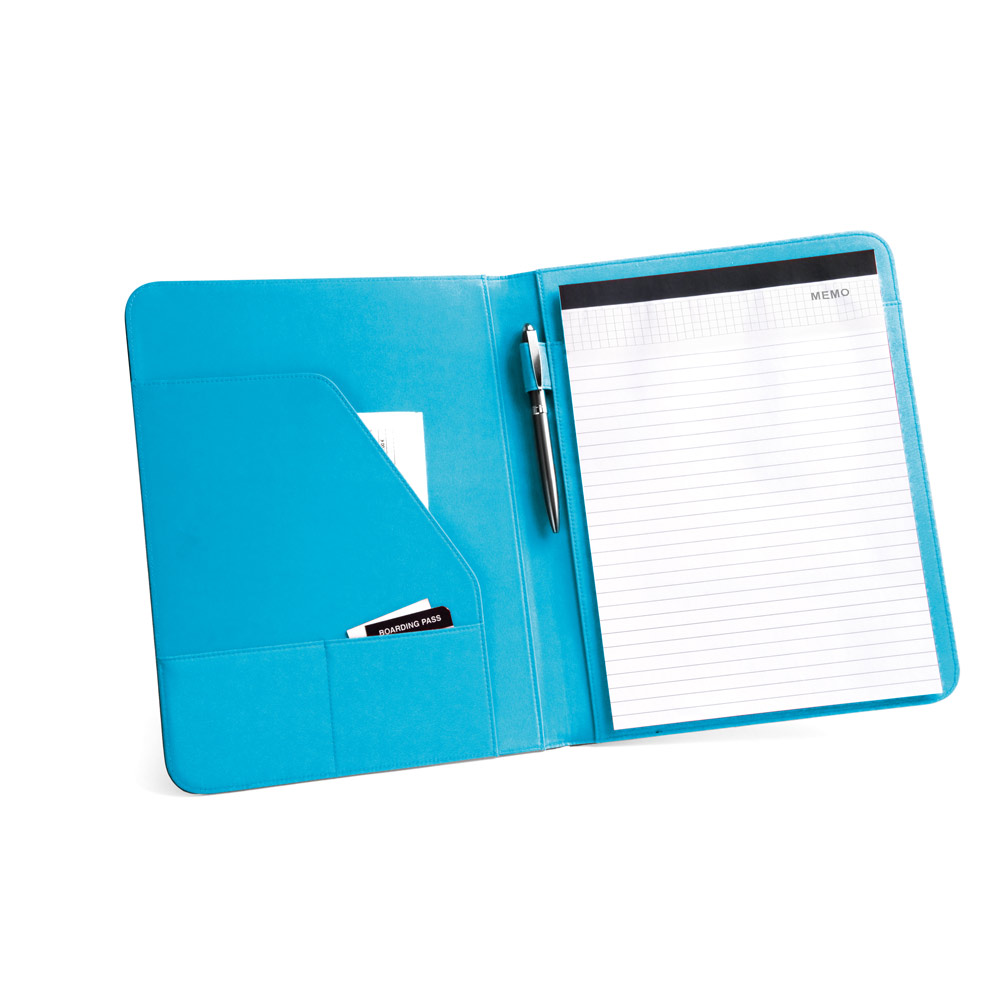 hi!dea 92040 - Porte-documents A4 en PU et 800D avec bloc de pages lignées