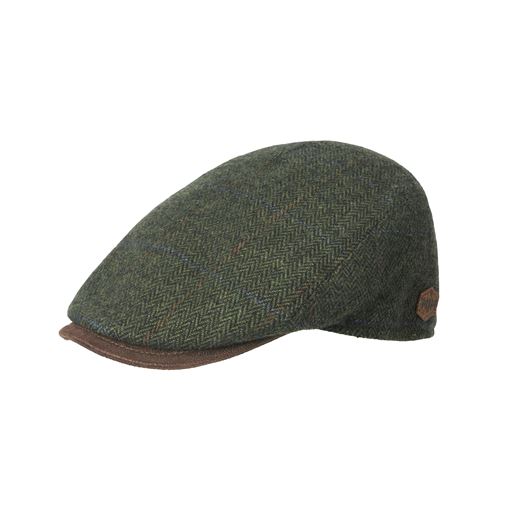 MJM Driver Xtra 42 Wool Mix Sixpence, Green Herringbone, S