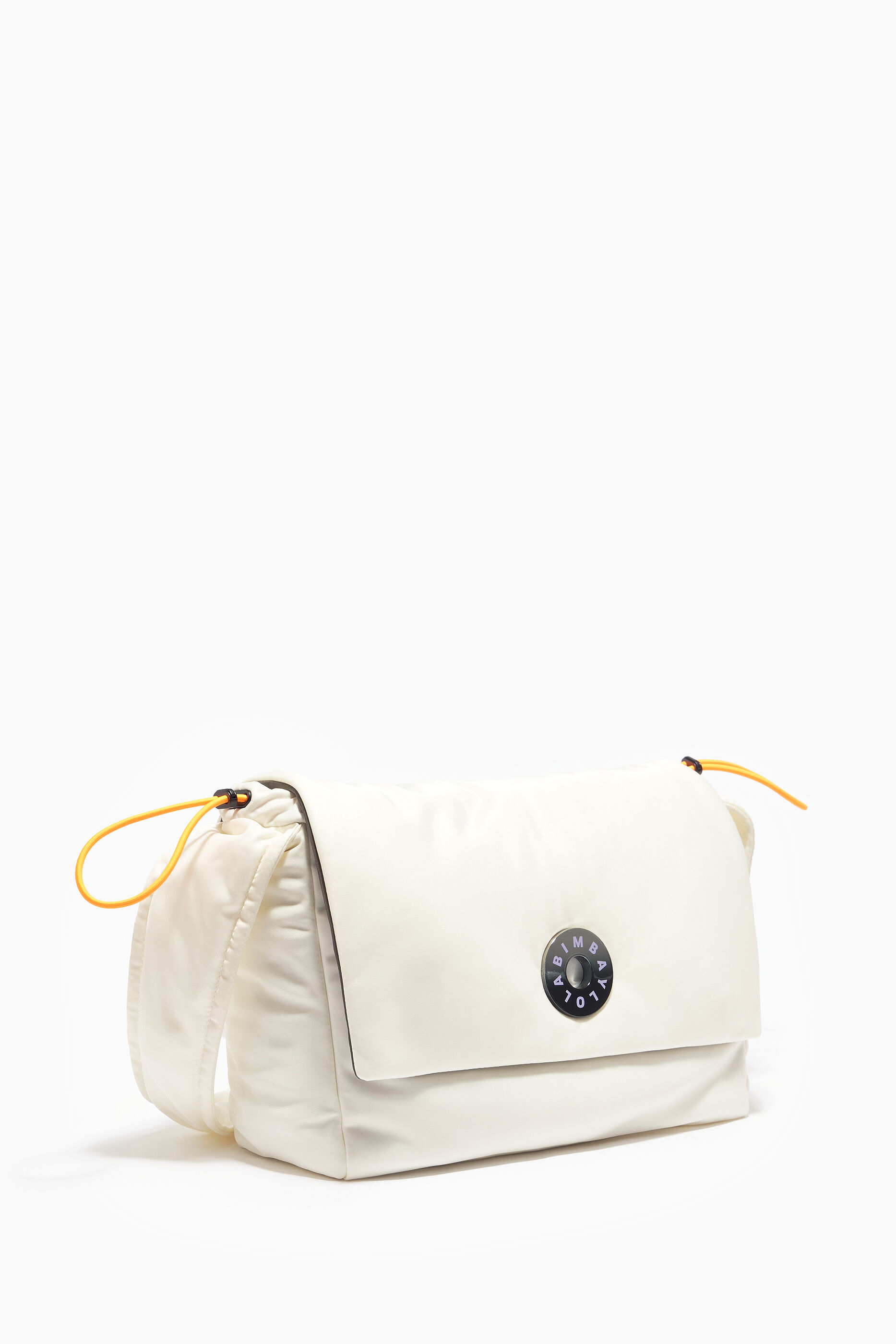 Bolsa de ombro tamanho M em nylon, cor osso