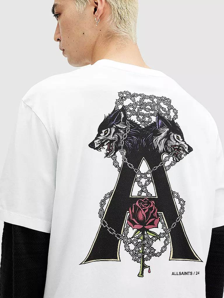 ALLSAINTS T-Shirt WULFANE weiss
