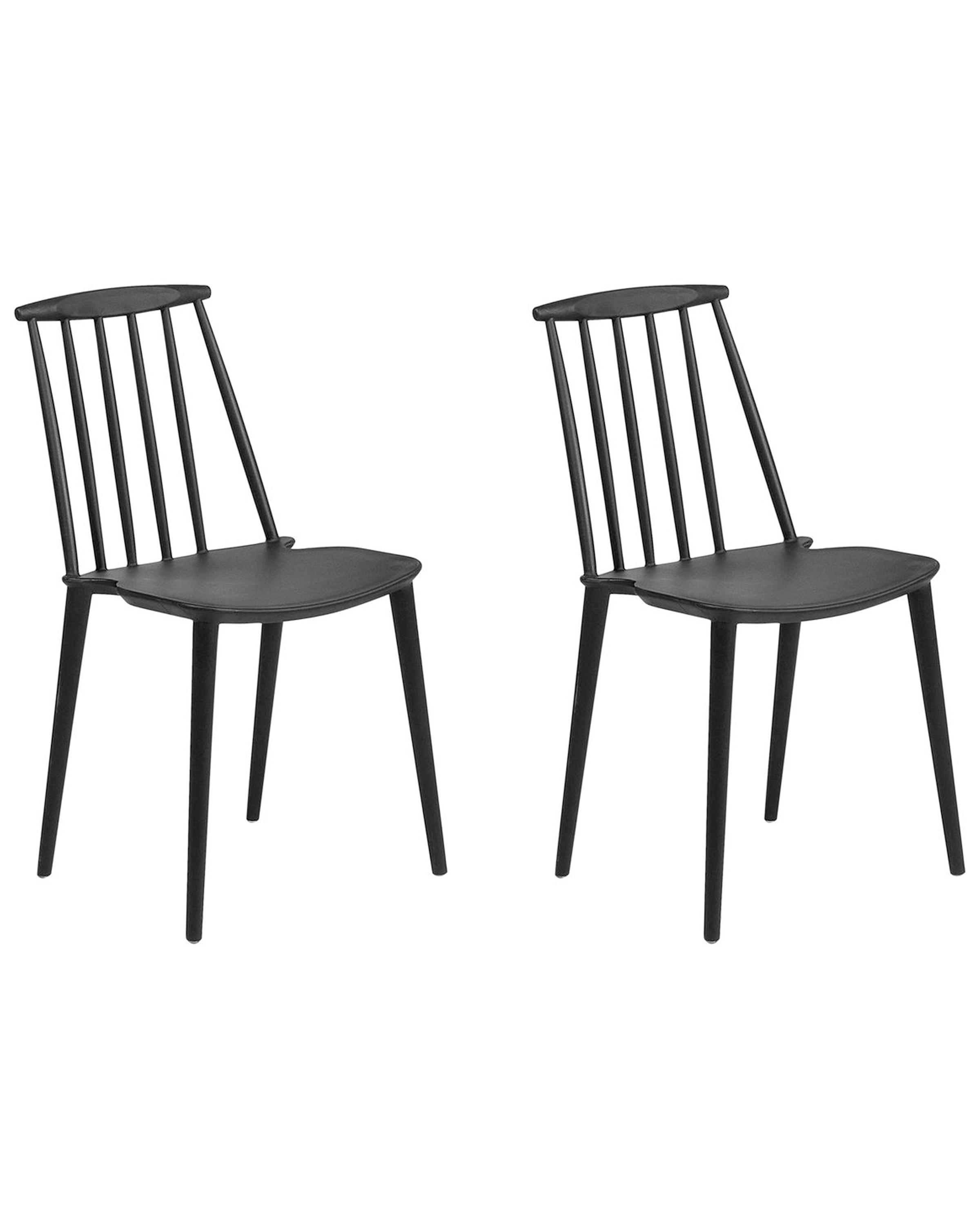 Set van 2 eetkamerstoelen VENTNOR Zwart