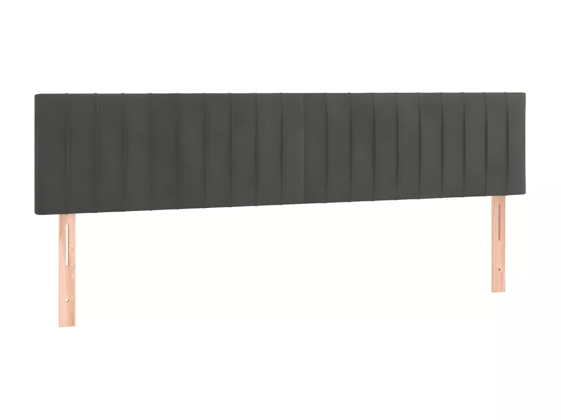 Tête de lit à LED Gris foncé 160x5x78/88 cm Velours