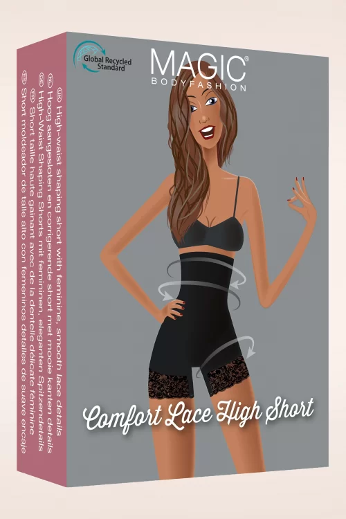 MAGIC Bodyfashion Comfort kanten hoge short in zwart