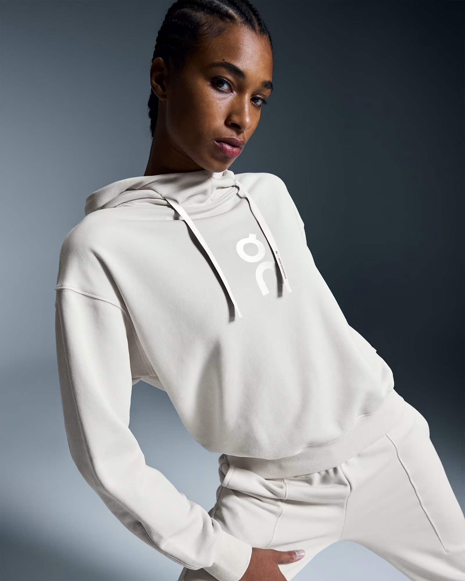 Club Hoodie Dame Silver